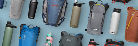 backpacks and water bottles