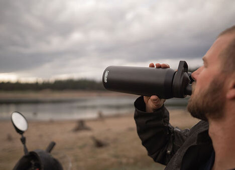Man drinking from a Chute Mag