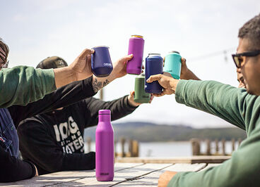 Group of friends toasting with their CamelBak drinkware