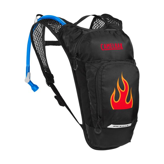  CamelBak Mini M.U.L.E. Kids Hydration Backpack for Hiking and  Biking - 50oz, Baton Rouge/ Flames : Sports & Outdoors