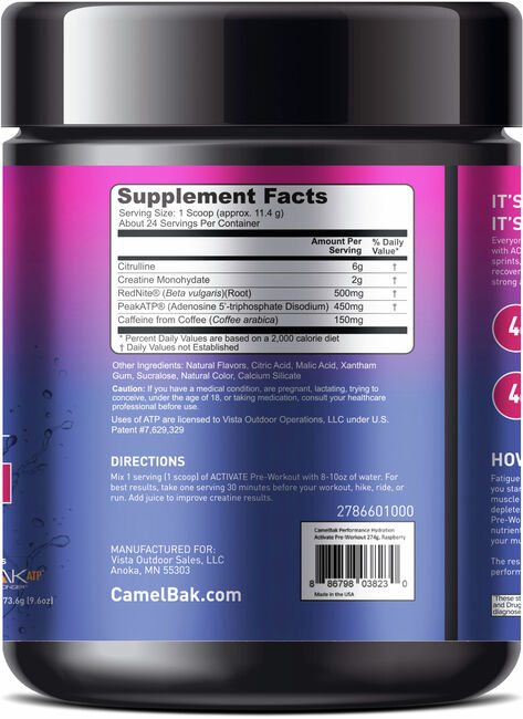 Performance Hydration Activate Pre-Workout Supplement