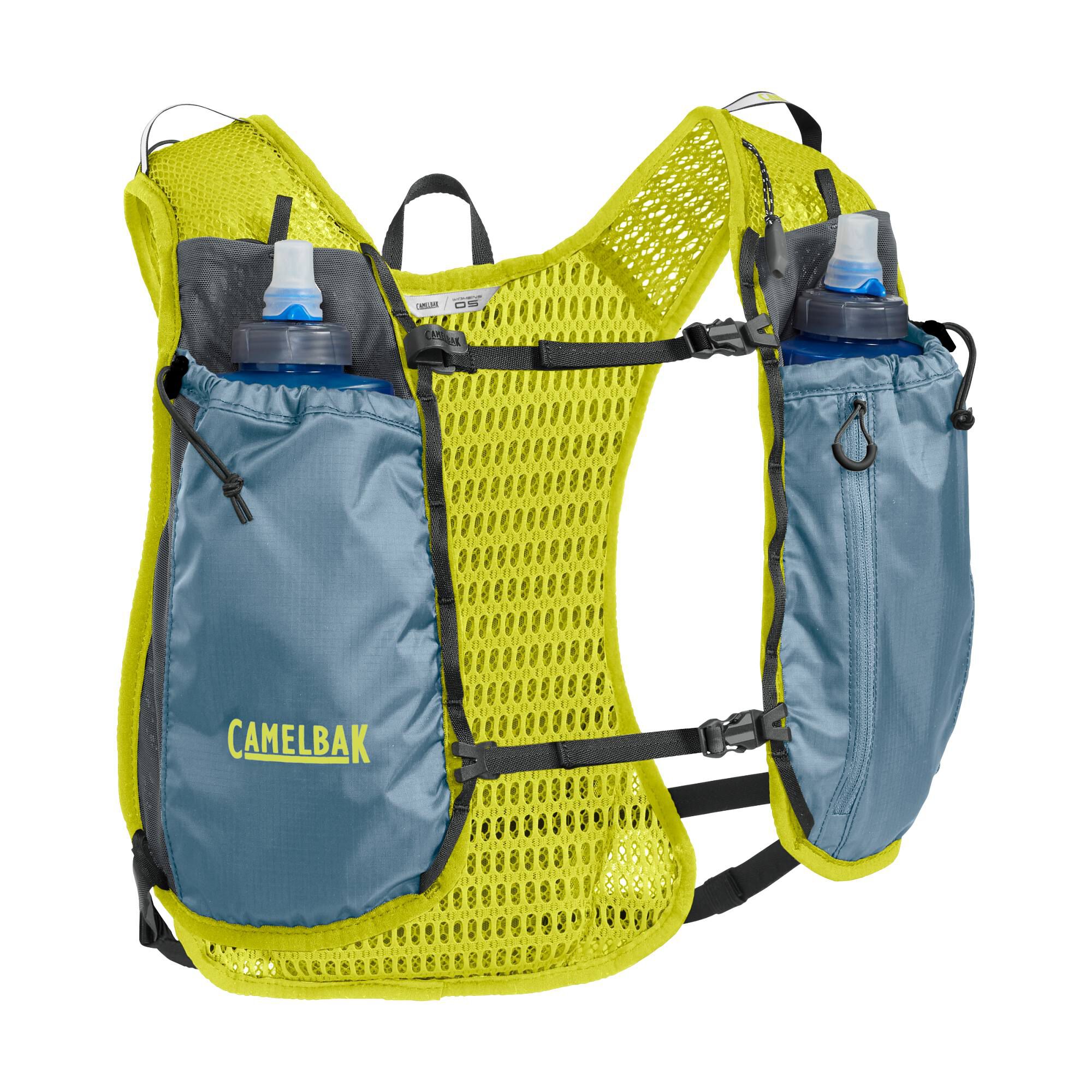 Women s Trail Run Vest with Two 17oz Quick Stow Flasks