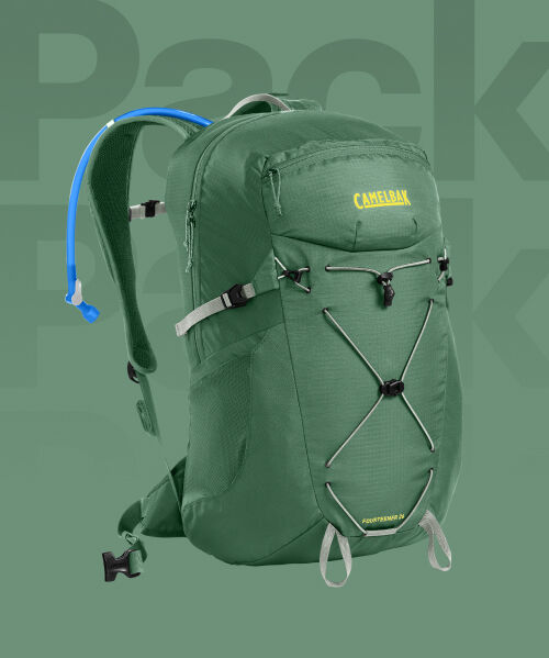 Close up of hiking pack