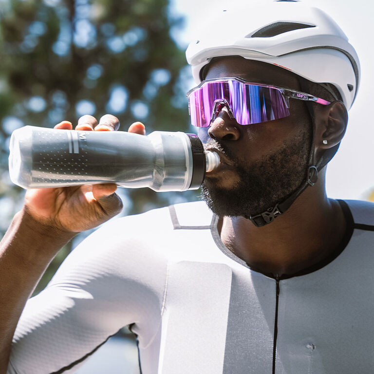 Bicyclist with Camelbak bottle