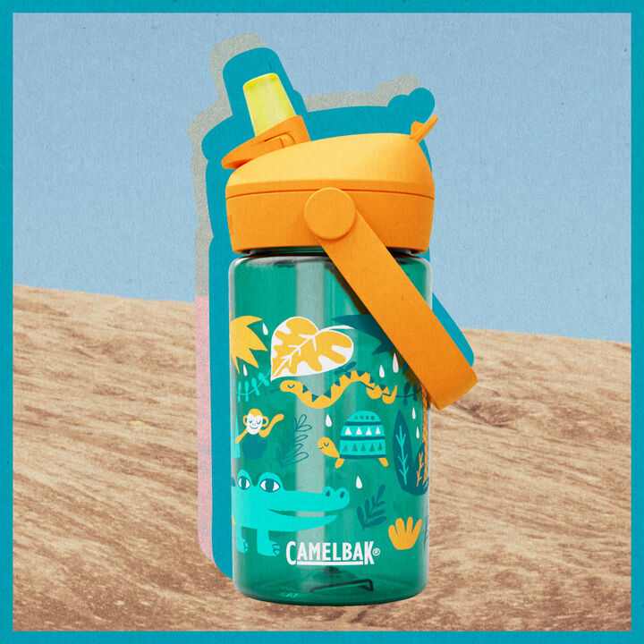 Kids bottle with a hill in the background