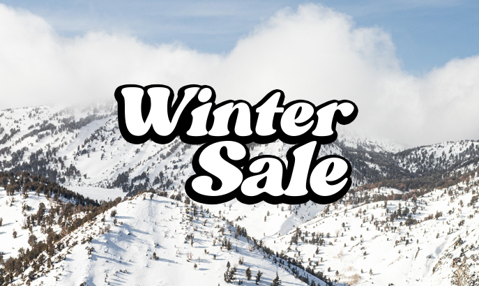 Winter Sale image on blue background. Winter Sale image on blue background.