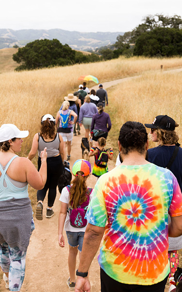 A group of supporters on a Pride walk