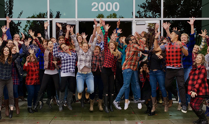 CamelBak employees having fun. CamelBak employees having fun.